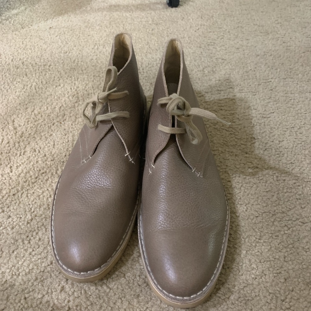Men brown leather boots size 11